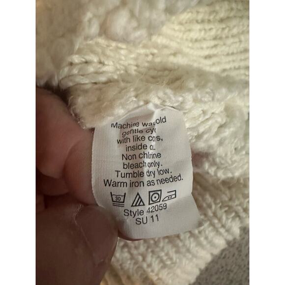 J Crew | XXS | Fisherman Toggle Knit Cardigan Sweater cream rope wood cotton - Picture 8 of 9